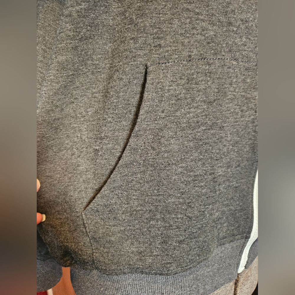 NWOT AMAZON  dark Grey zipper hoodie SMALL UNISEX - Picture 3 of 12